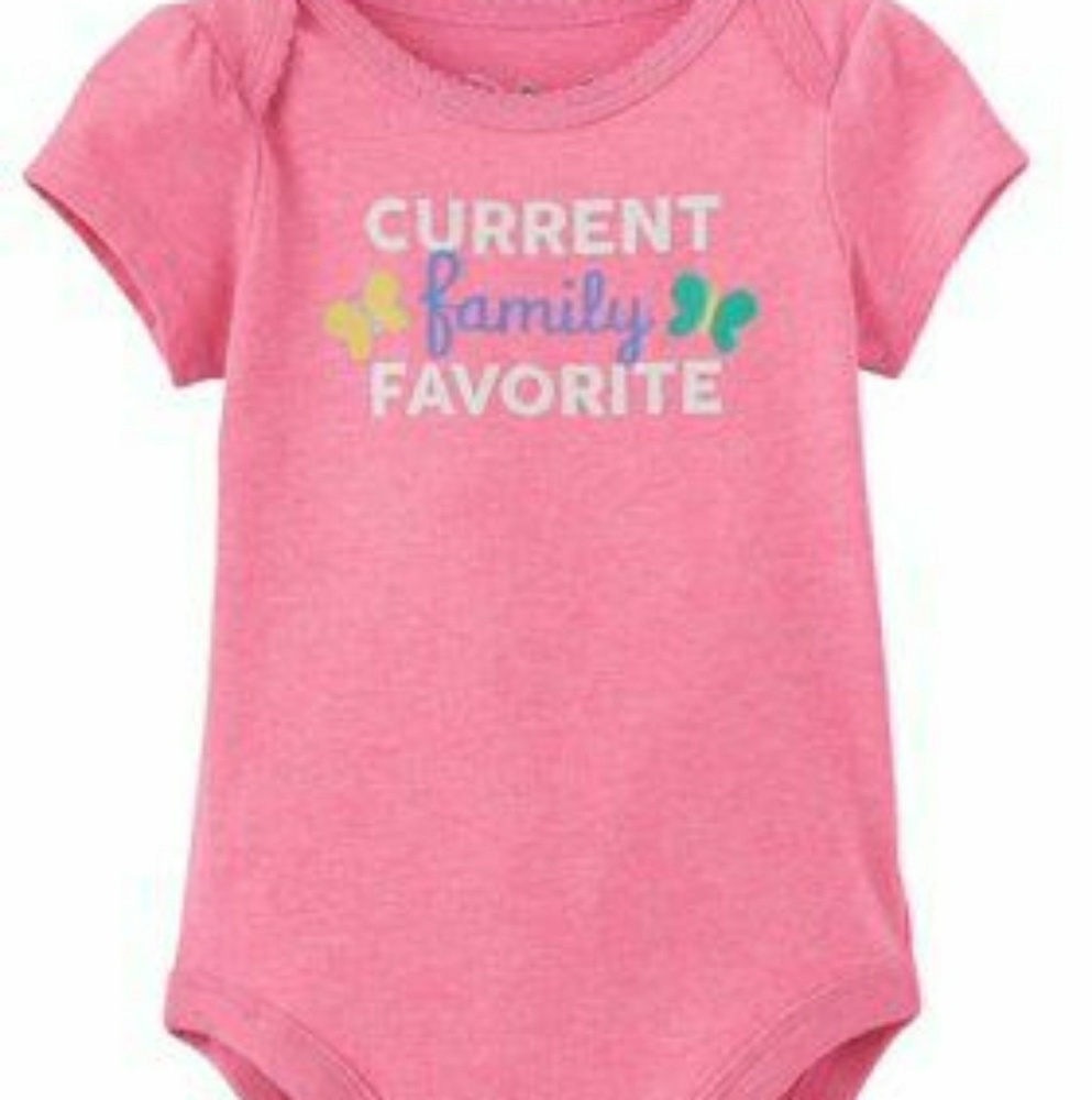 Cute baby girl onesie pink 3M